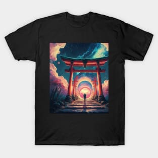 Torii Gate - Impressionism Science Fiction T-Shirt